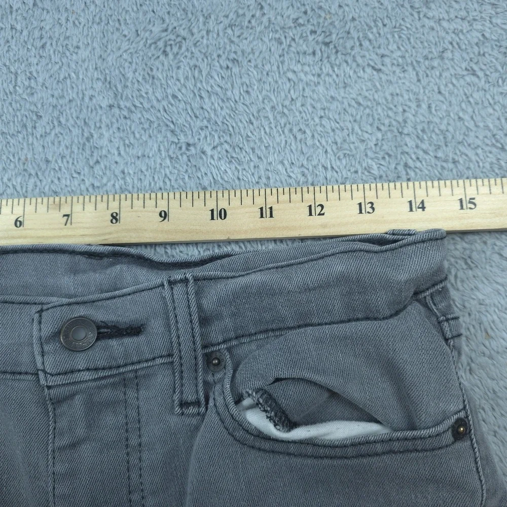 Levis 511 Jeans Mens 29x30 Gray Slim Tapered Charcoal Wash Denim Tag 29x32